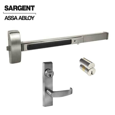 SARGENT 80 Series Exit Device Mechanical Night latch Lock provided with LFIC (removable core) 36W ET Trim L SRG-63-8804F-ETL-32D